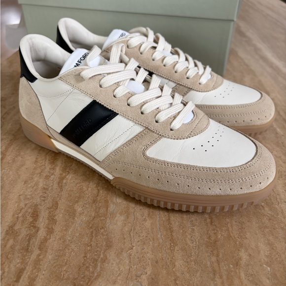 Tom Ford Beige and Black Casual Sneakers